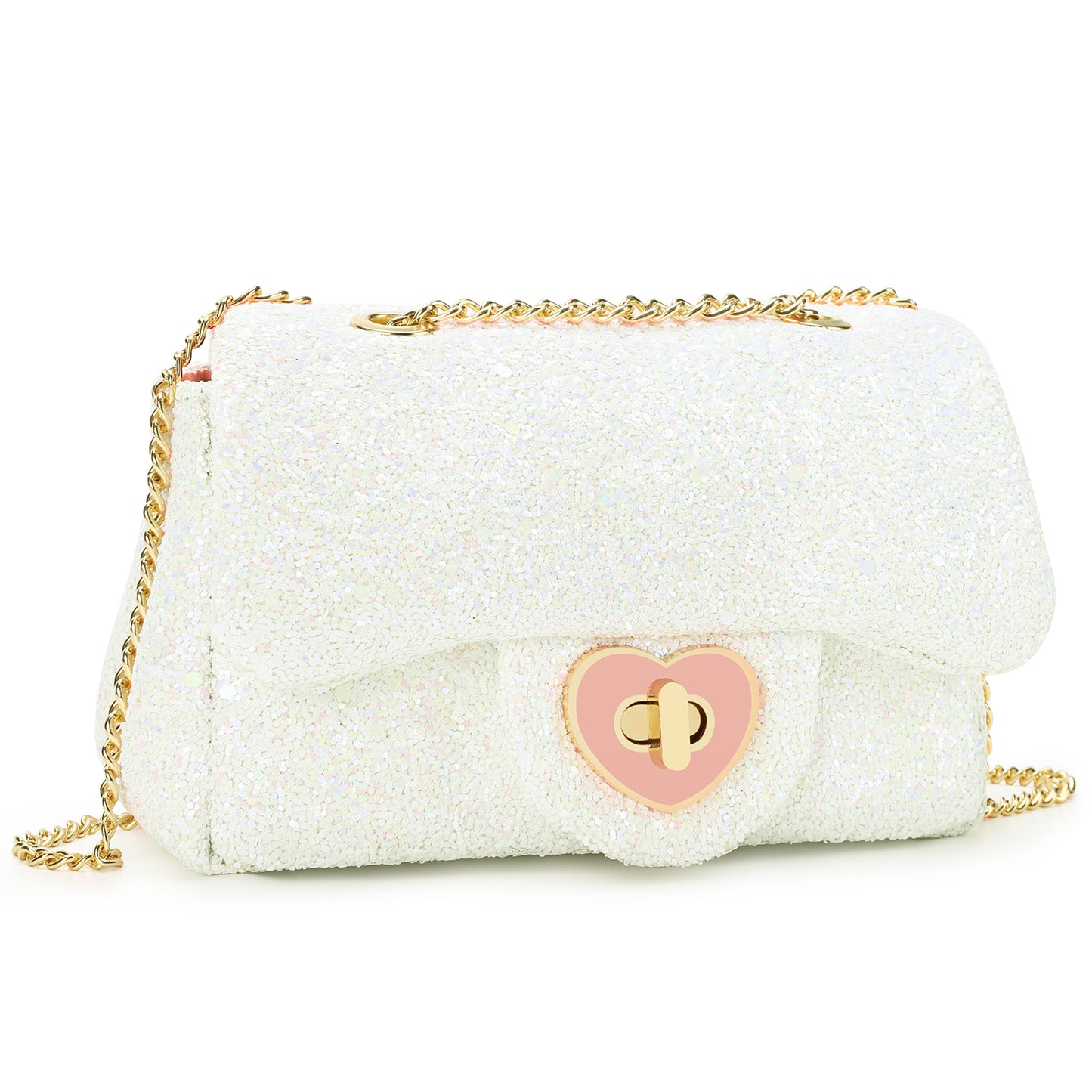 kids sparkle purse for summer-white