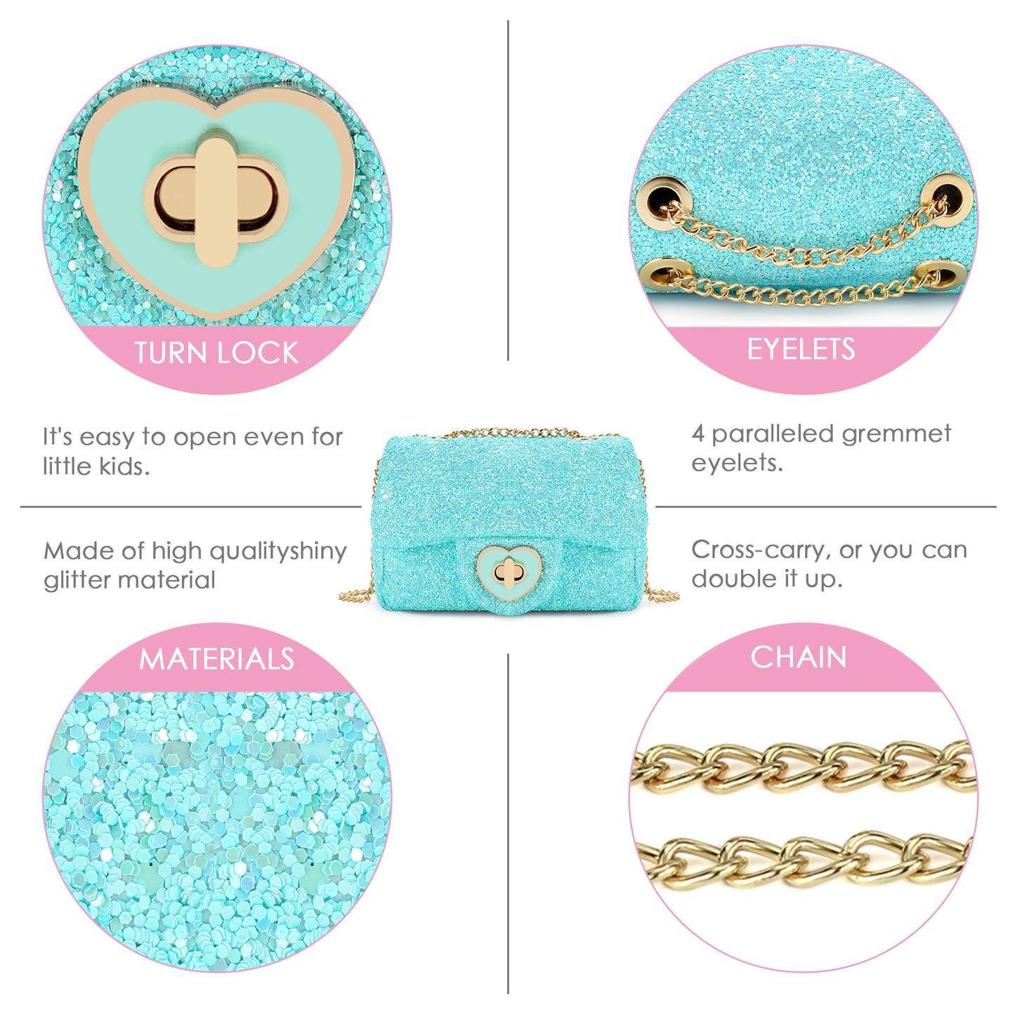 Kids Sparkle Purse For Summer