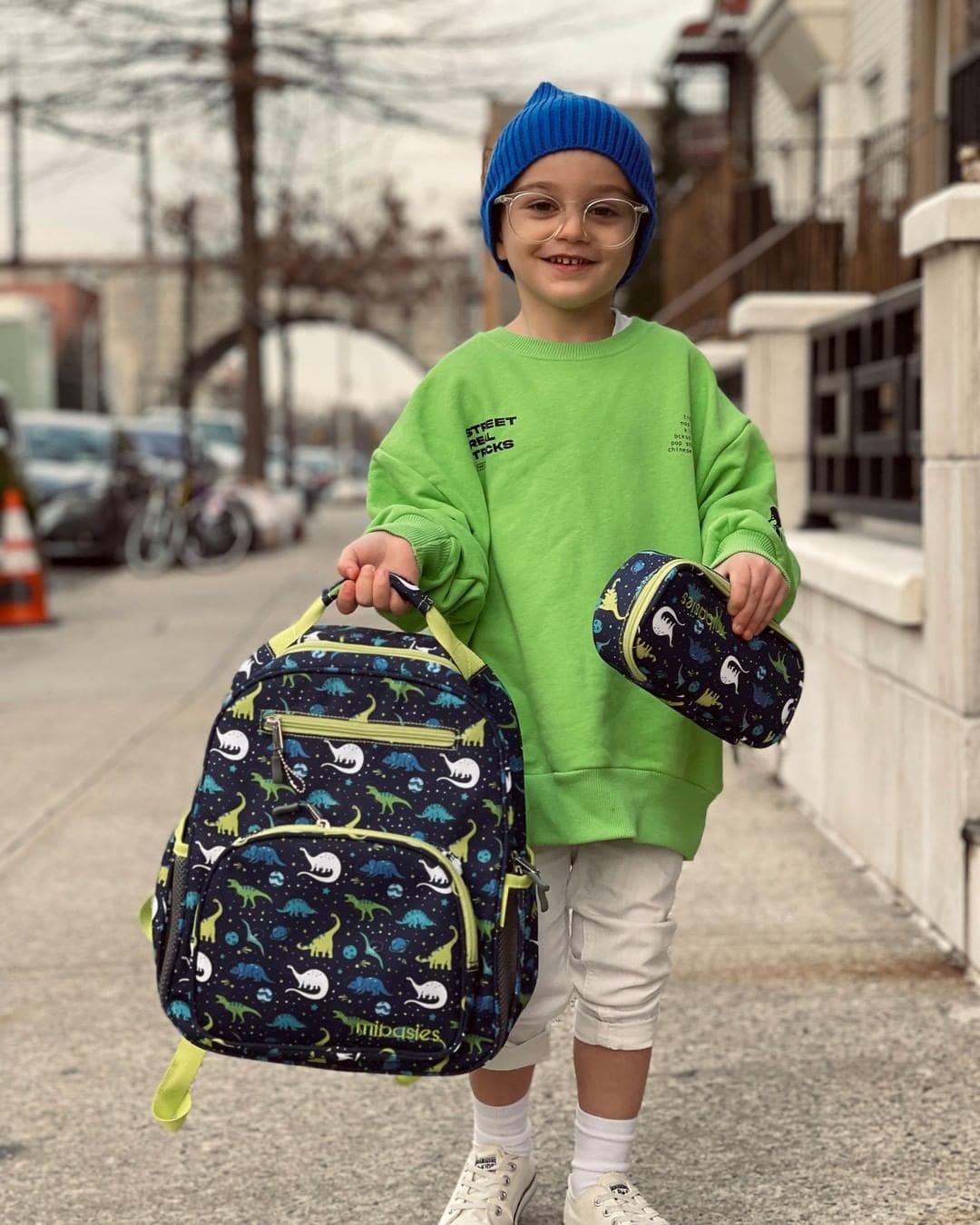 Mr. Dino Backpack schoolbag Mibasies