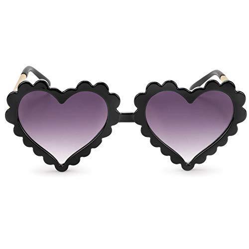 Flower Heart Shaped Sunnies Sunnies Mibasies Fl Black