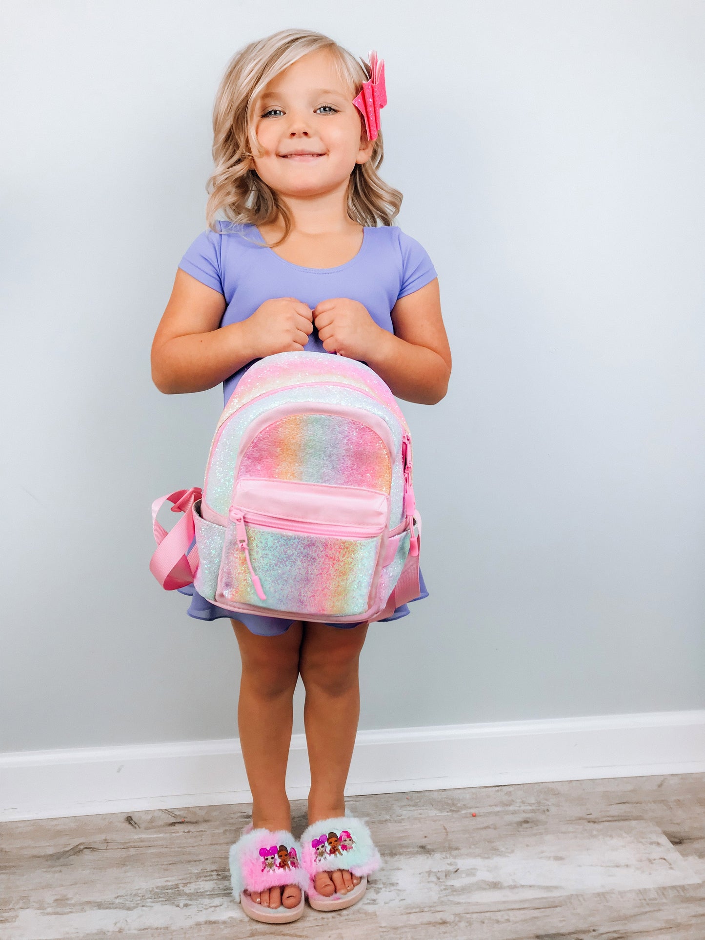 Glitter Rainbow Mini Backpack Backpack Mibasies