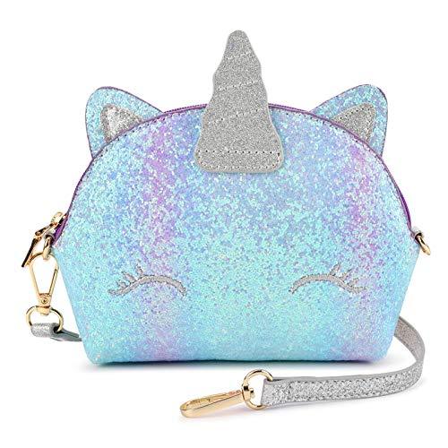 Unicorn Glitter Purse PURSE Mibasies Chunky Blue Rainbow1