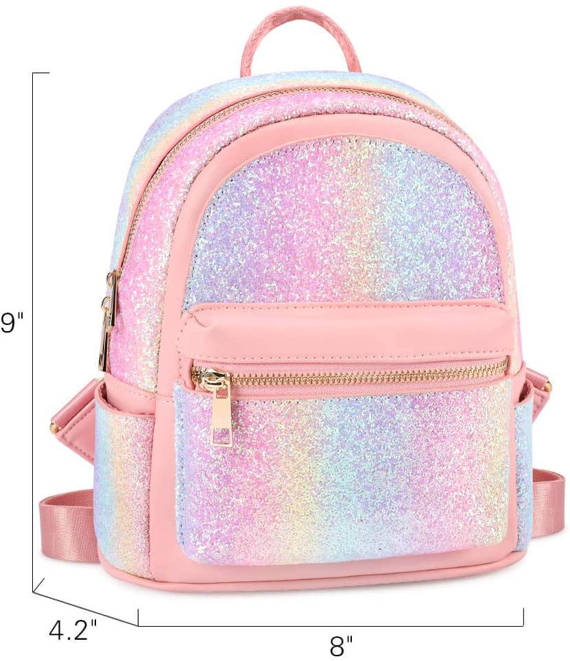 Glitter Rainbow Mini Backpack Backpack Mibasies