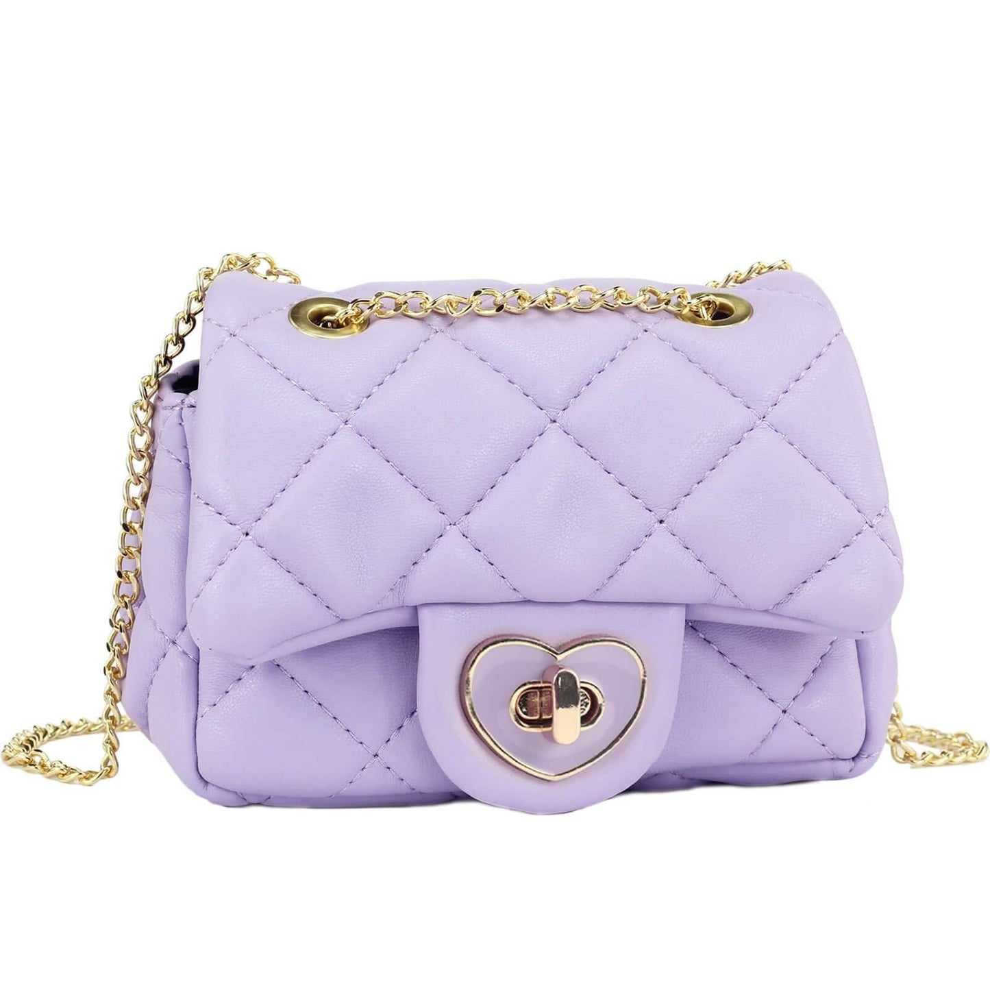 Toddler Mini Purse Crossbody Bag Mibasies Lambskin Purple Medium