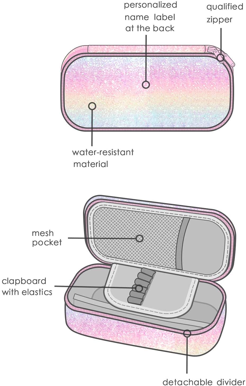 Sparkling Rainbow Pencil Pouch Mibasies