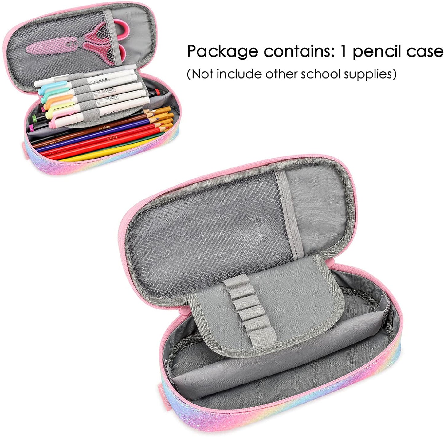 Sparkling Rainbow Pencil Pouch Mibasies
