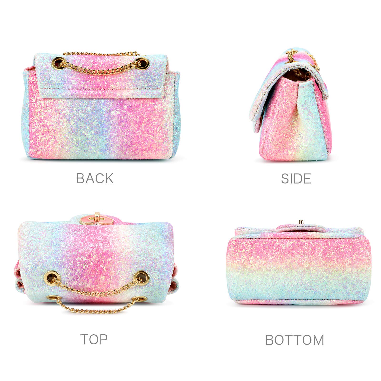 Rita-Glitter Mini Purse Crossbody Bag Mibasies