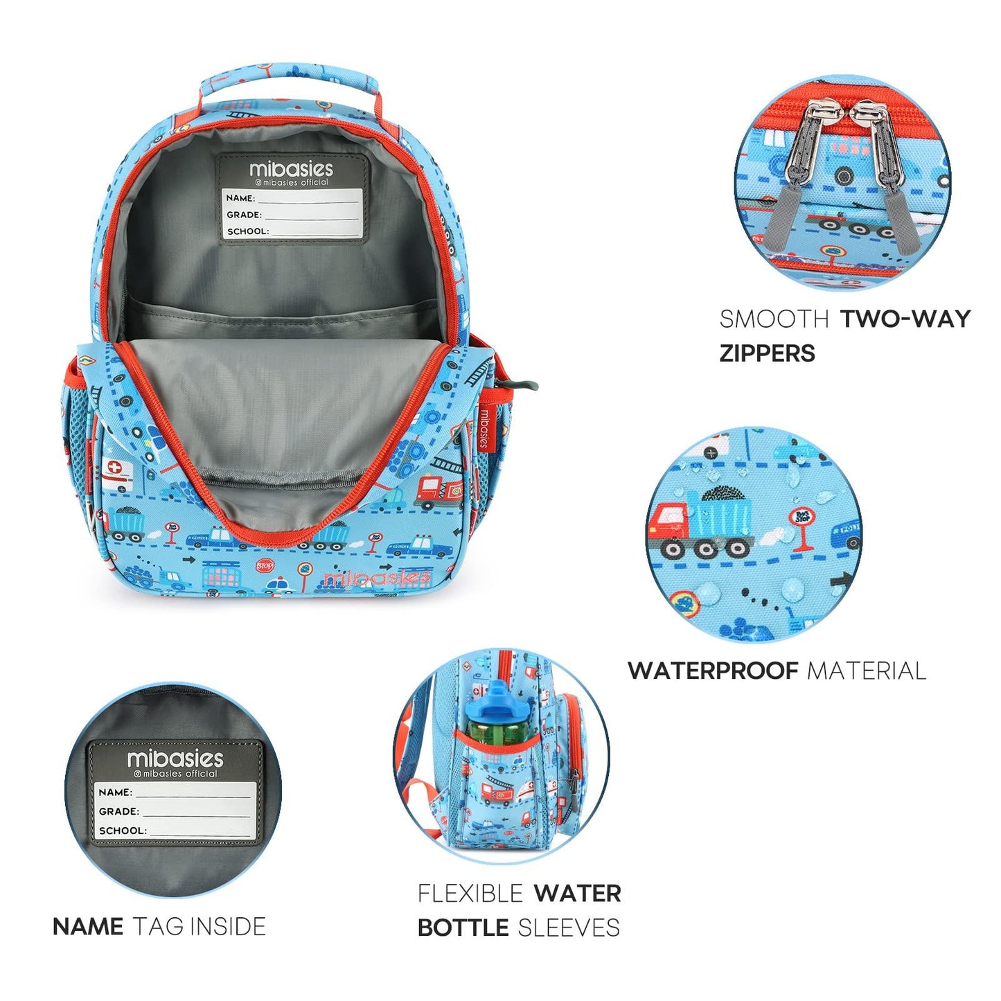 Mr. Dino Backpack schoolbag Mibasies