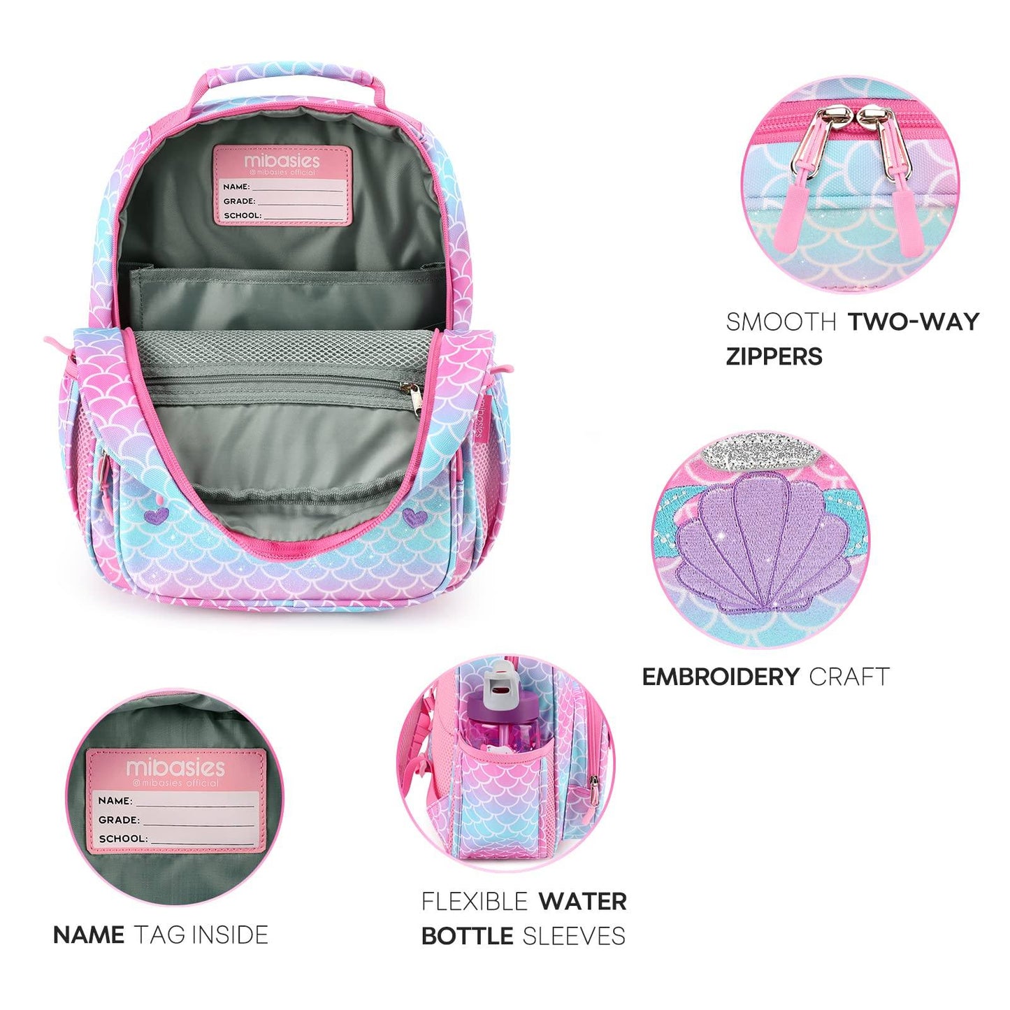 Colorful Unicorn schoolbag Mibasies