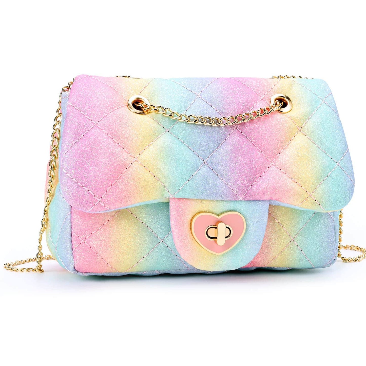 Toddler Mini Purse Crossbody Bag Mibasies Pink Blue Rainbow Medium