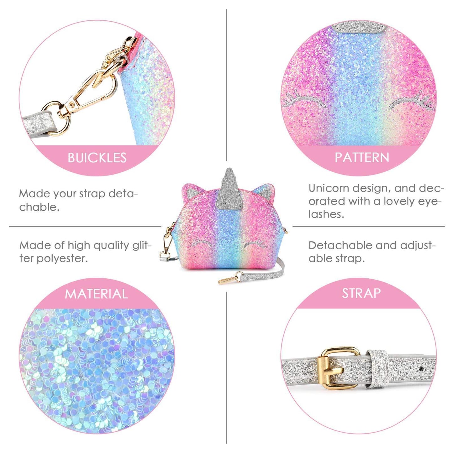 Unicorn Glitter Purse PURSE Mibasies