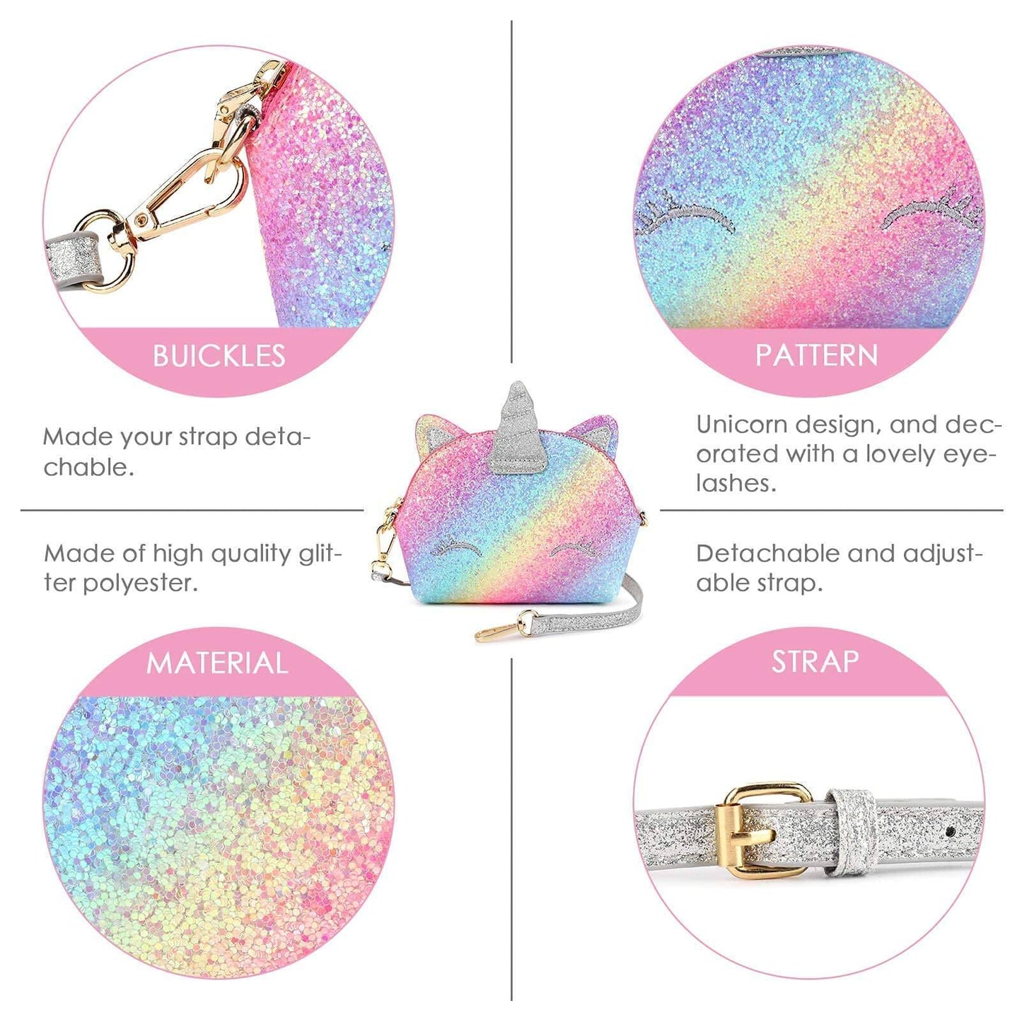 Unicorn Glitter Purse PURSE Mibasies