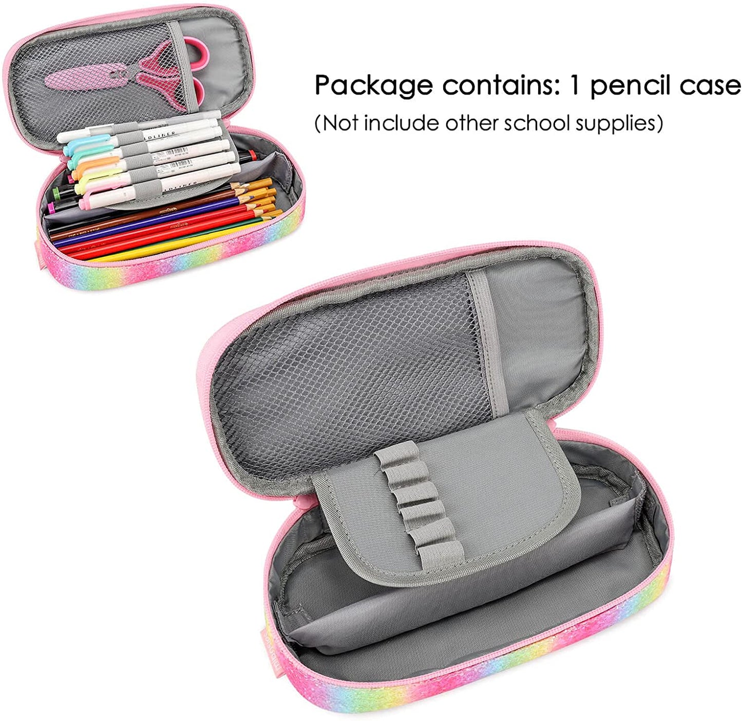 Sparkling Rainbow Pencil Pouch Mibasies