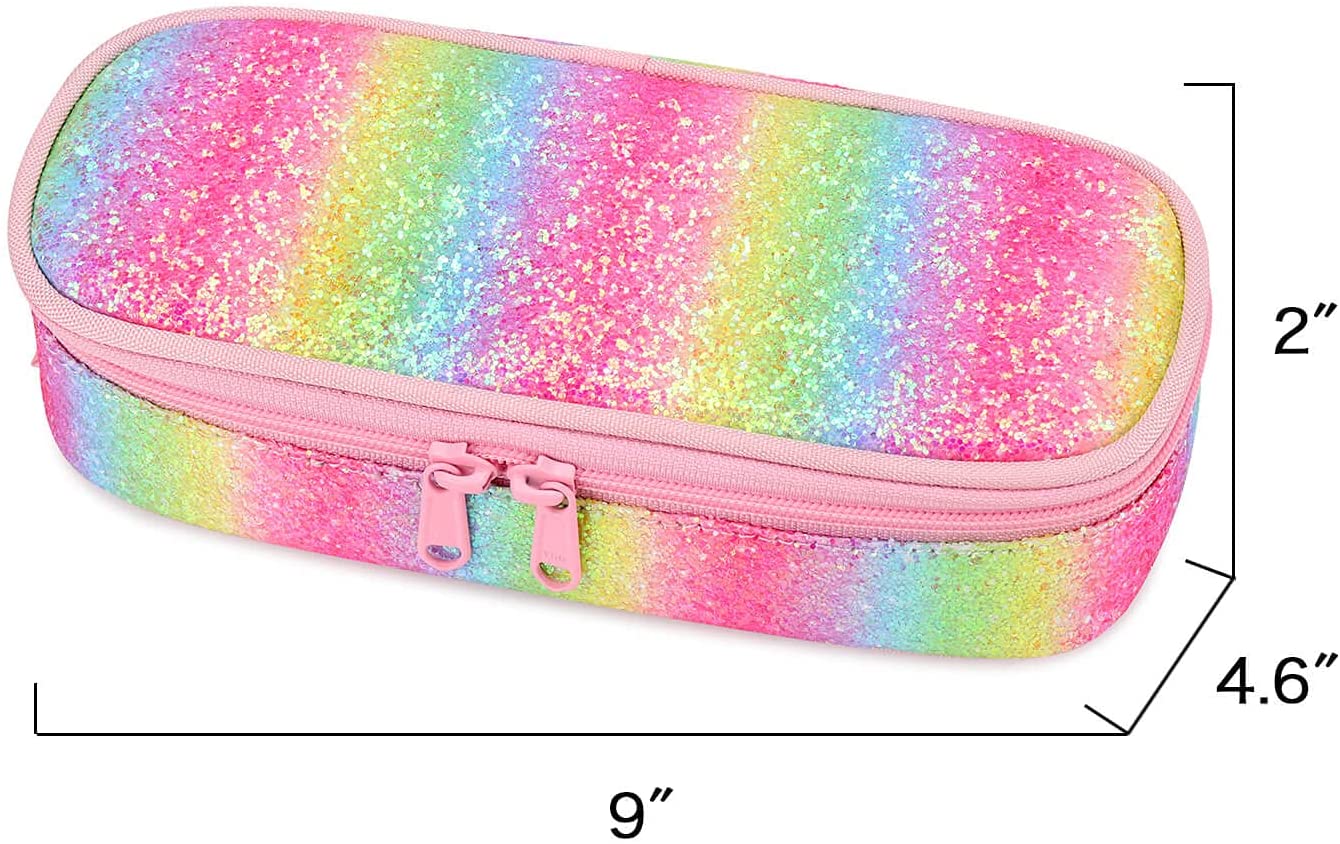 Sparkling Rainbow Pencil Pouch Mibasies
