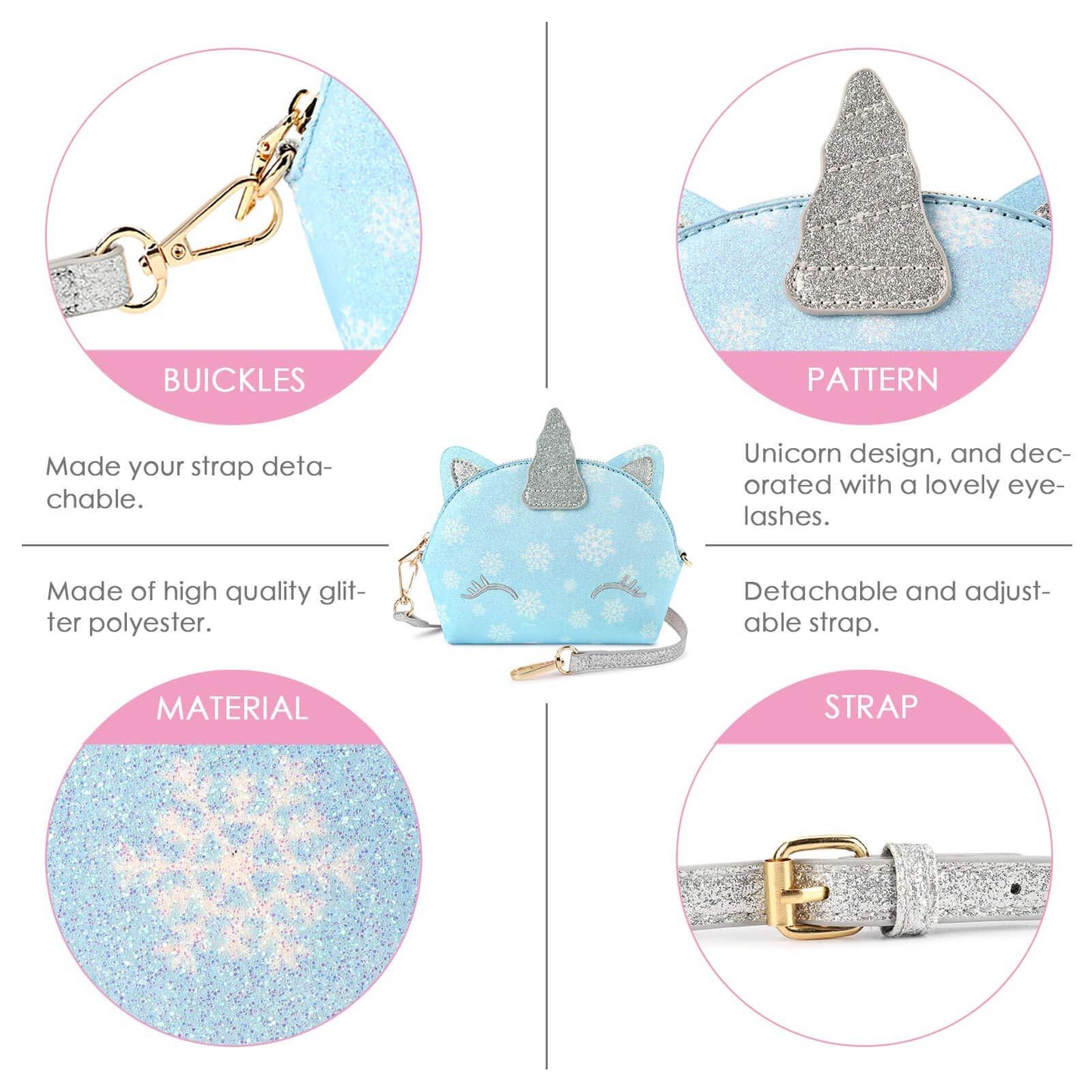 Unicorn Glitter Purse PURSE Mibasies