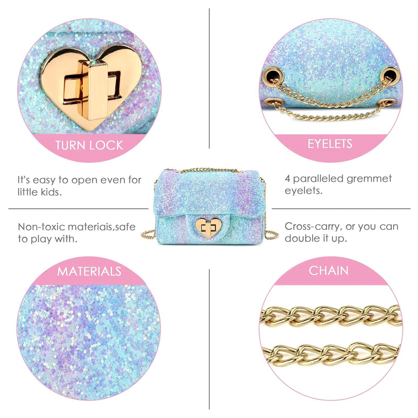 Classic Purse for Girls Crossbody Bag Mibasies