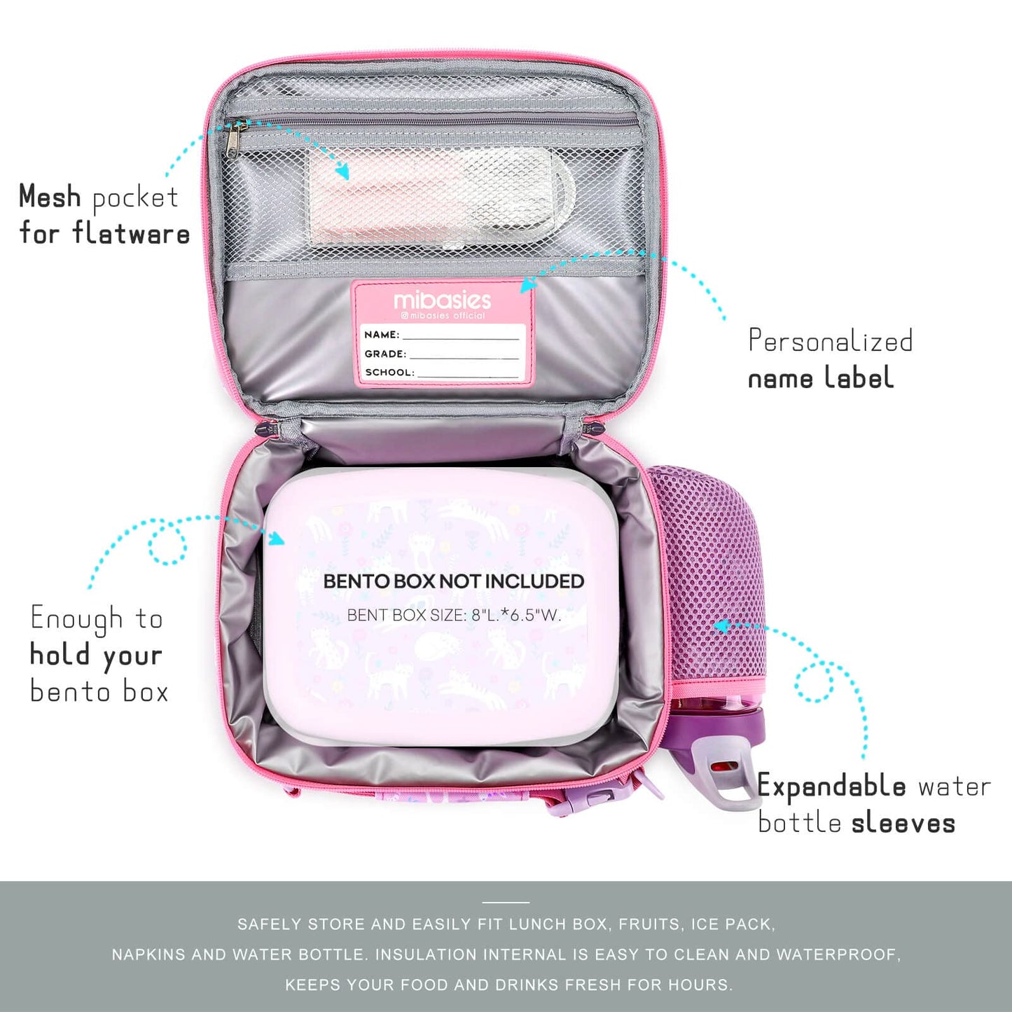 Love U Rainbow Lunch Bag