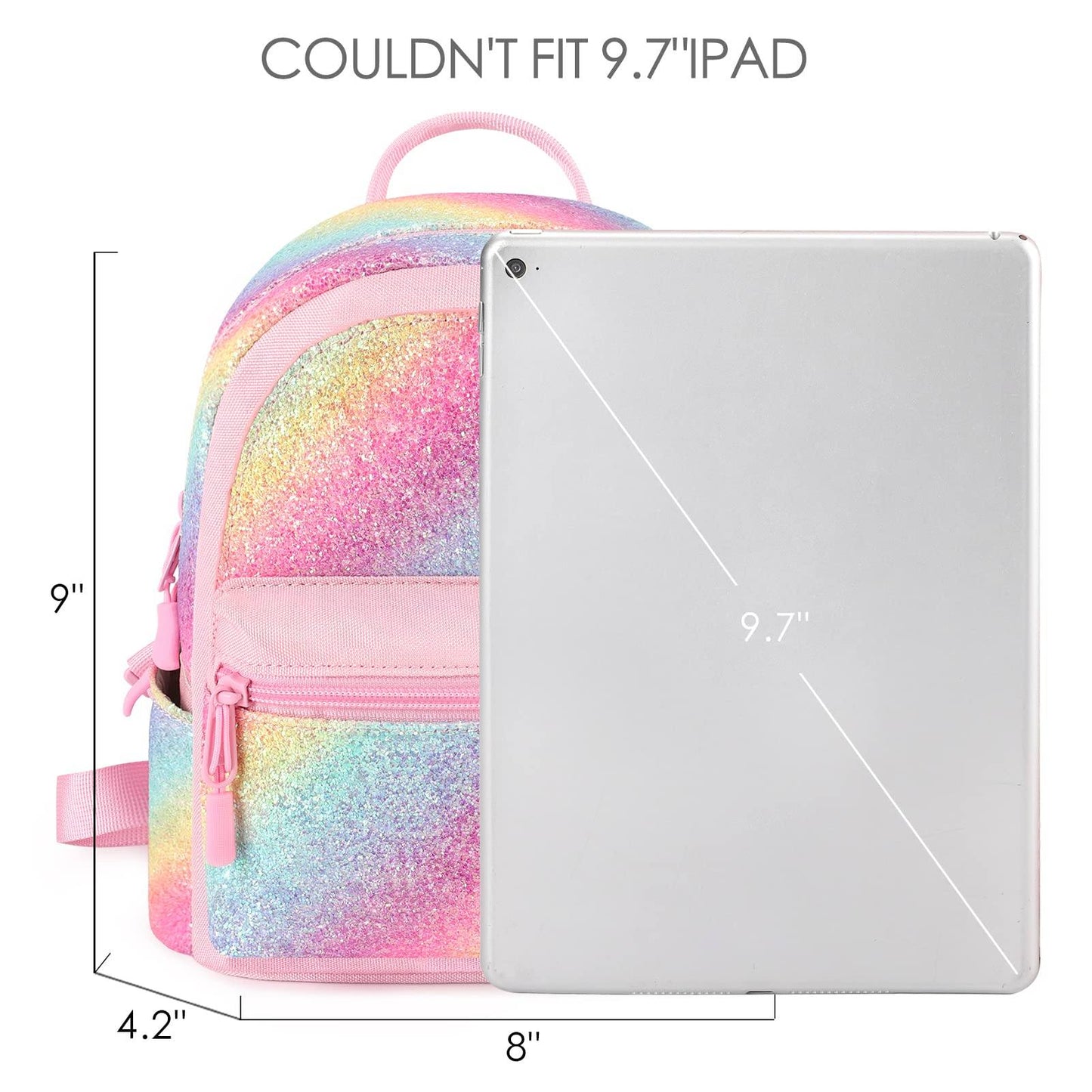 Glitter Rainbow Mini Backpack Backpack Mibasies