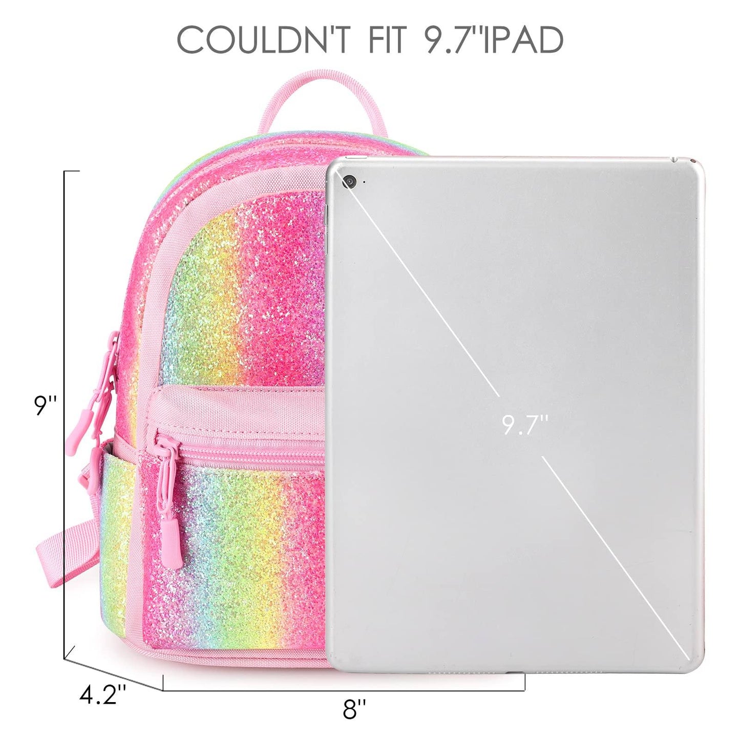 Glitter Rainbow Mini Backpack Backpack Mibasies