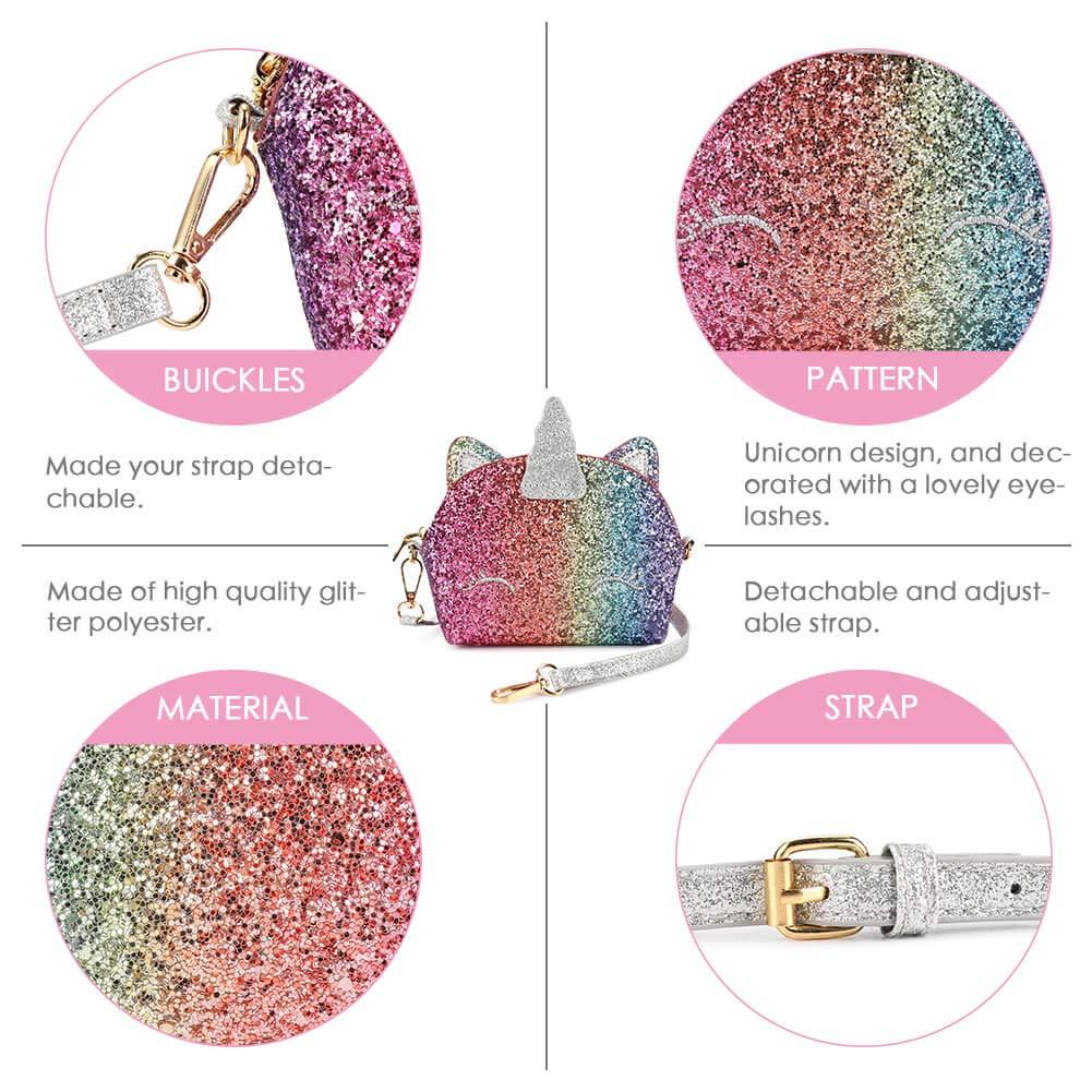 Unicorn Glitter Purse PURSE Mibasies