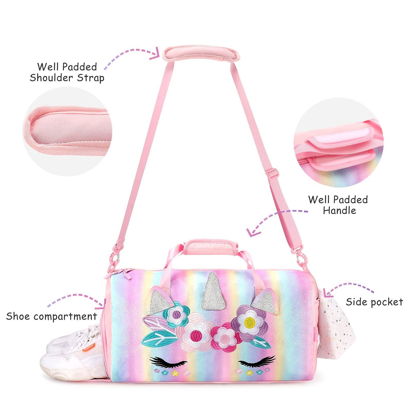 Unicorn Duffle Bags for Girls Duffle Bag Mibasies