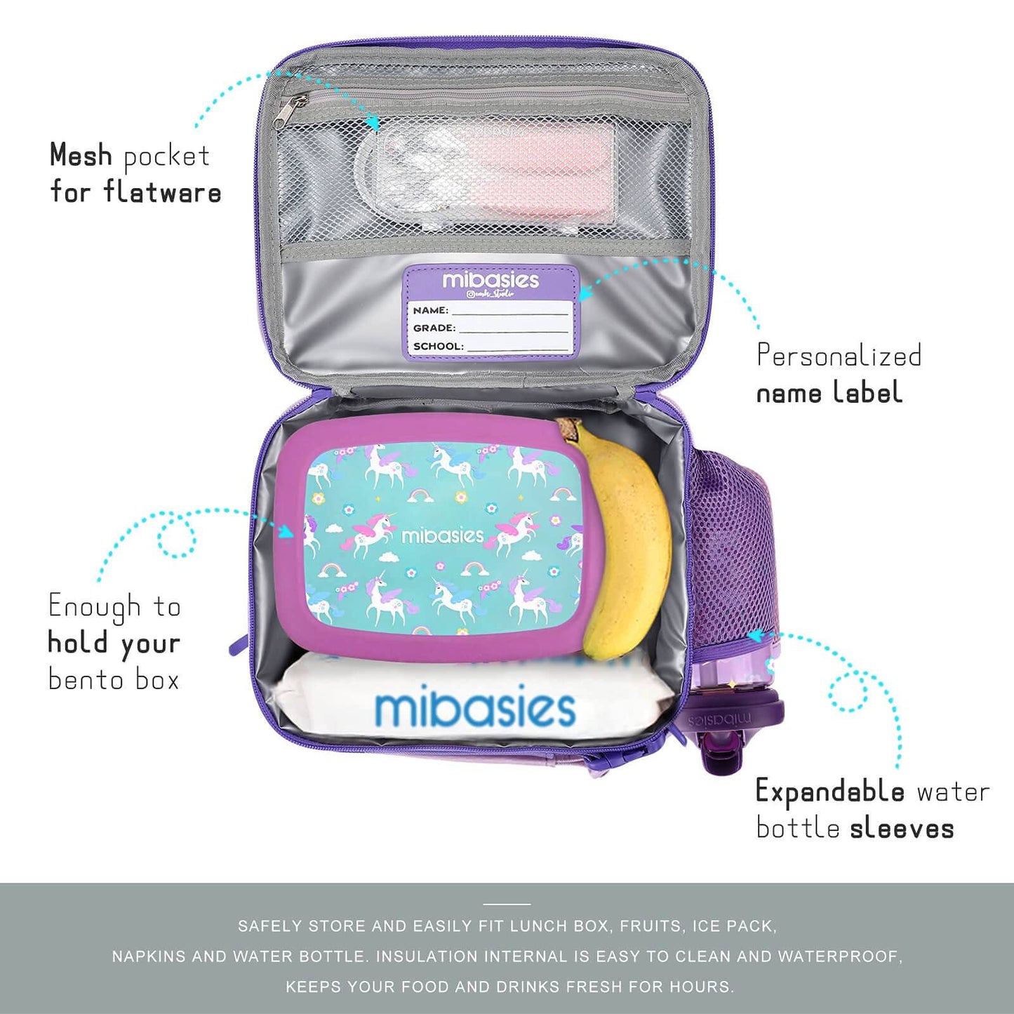Love U Rainbow lunchbox Mibasies