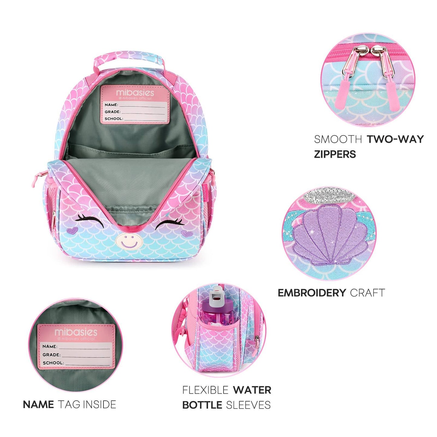 Colorful Unicorn schoolbag Mibasies