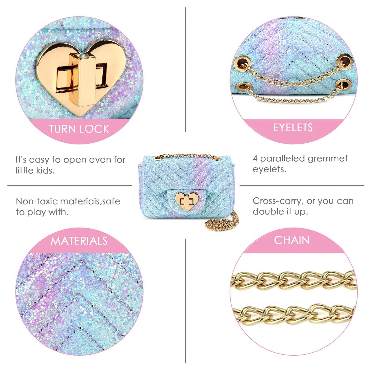 Classic Purse for Girls Crossbody Bag Mibasies