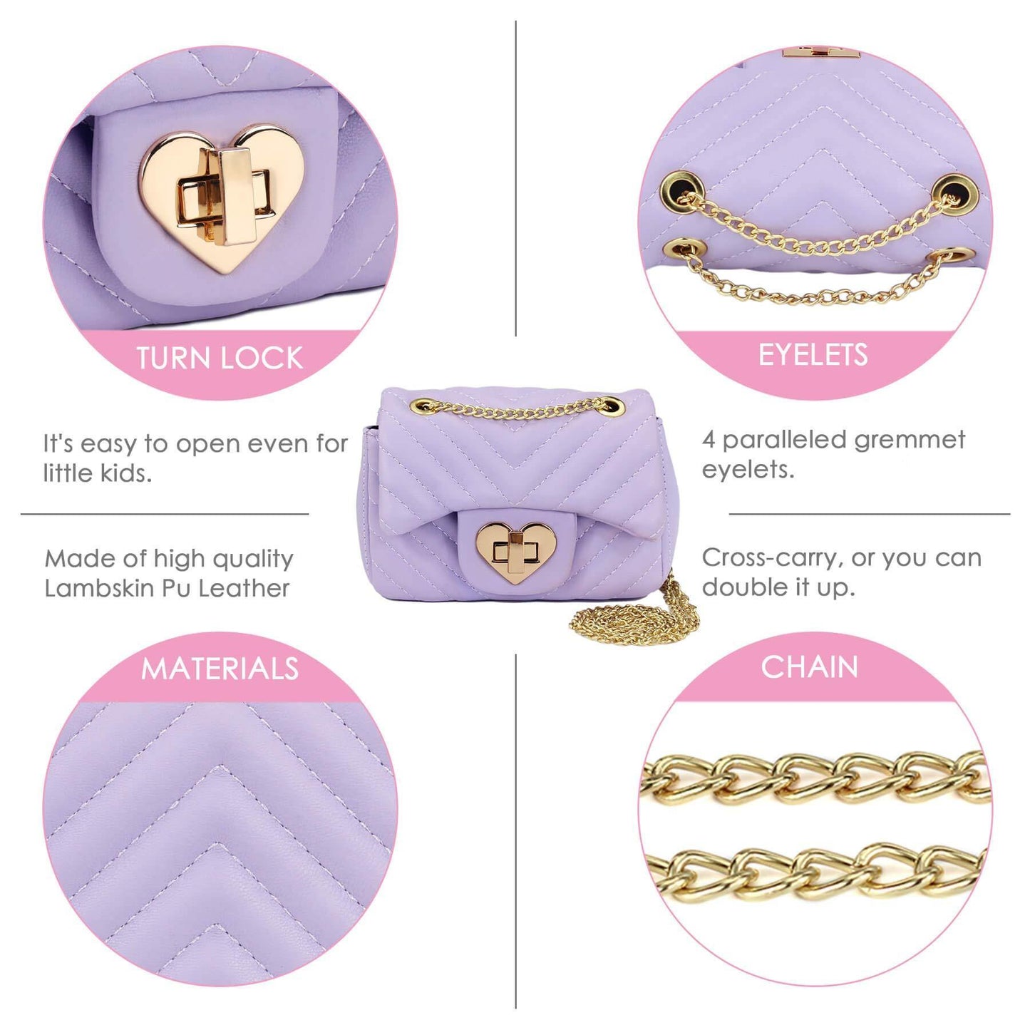 Classic Purse for Girls Crossbody Bag Mibasies