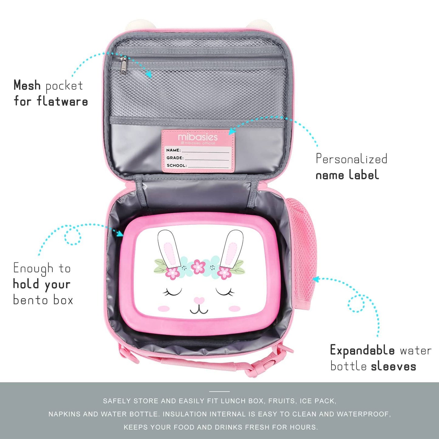 Lucy-Unicorn Lunch bag lunchbox mibasies