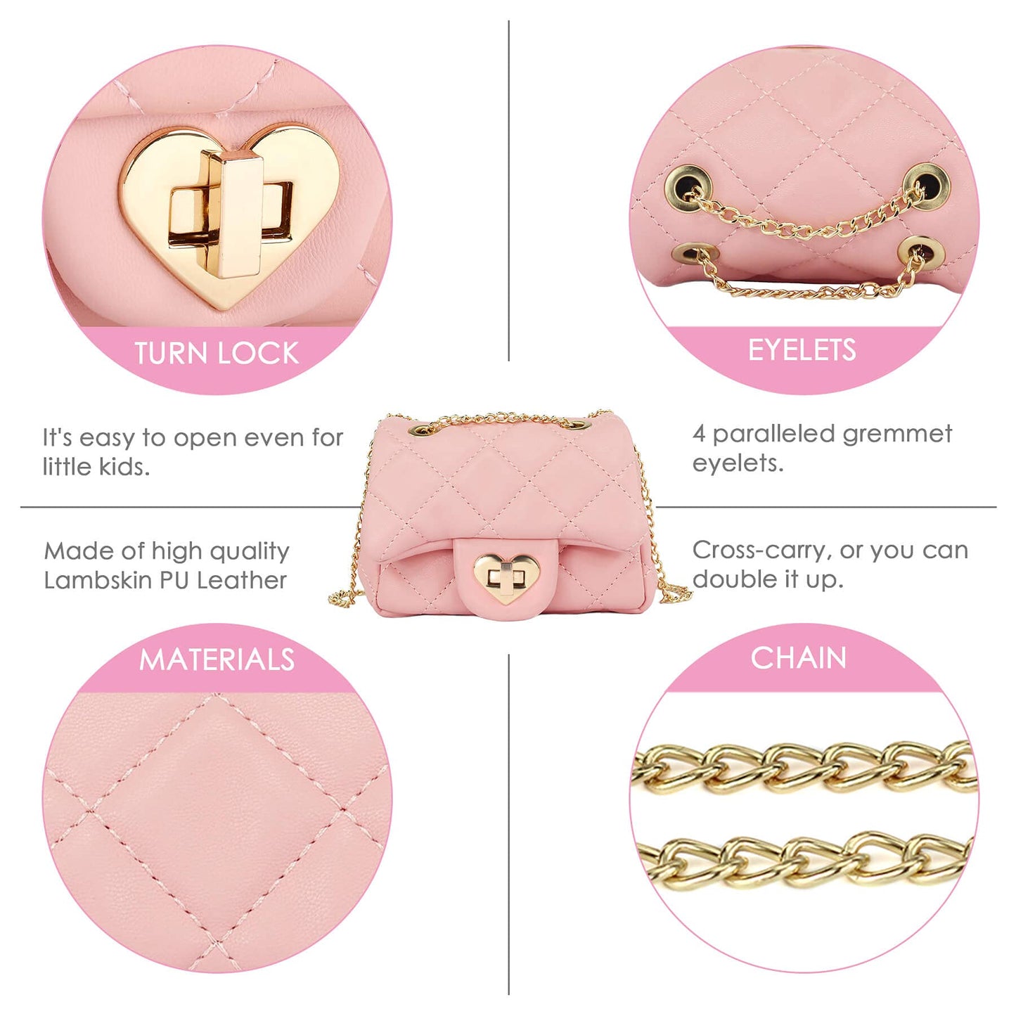 Classic Purse for Girls Crossbody Bag Mibasies