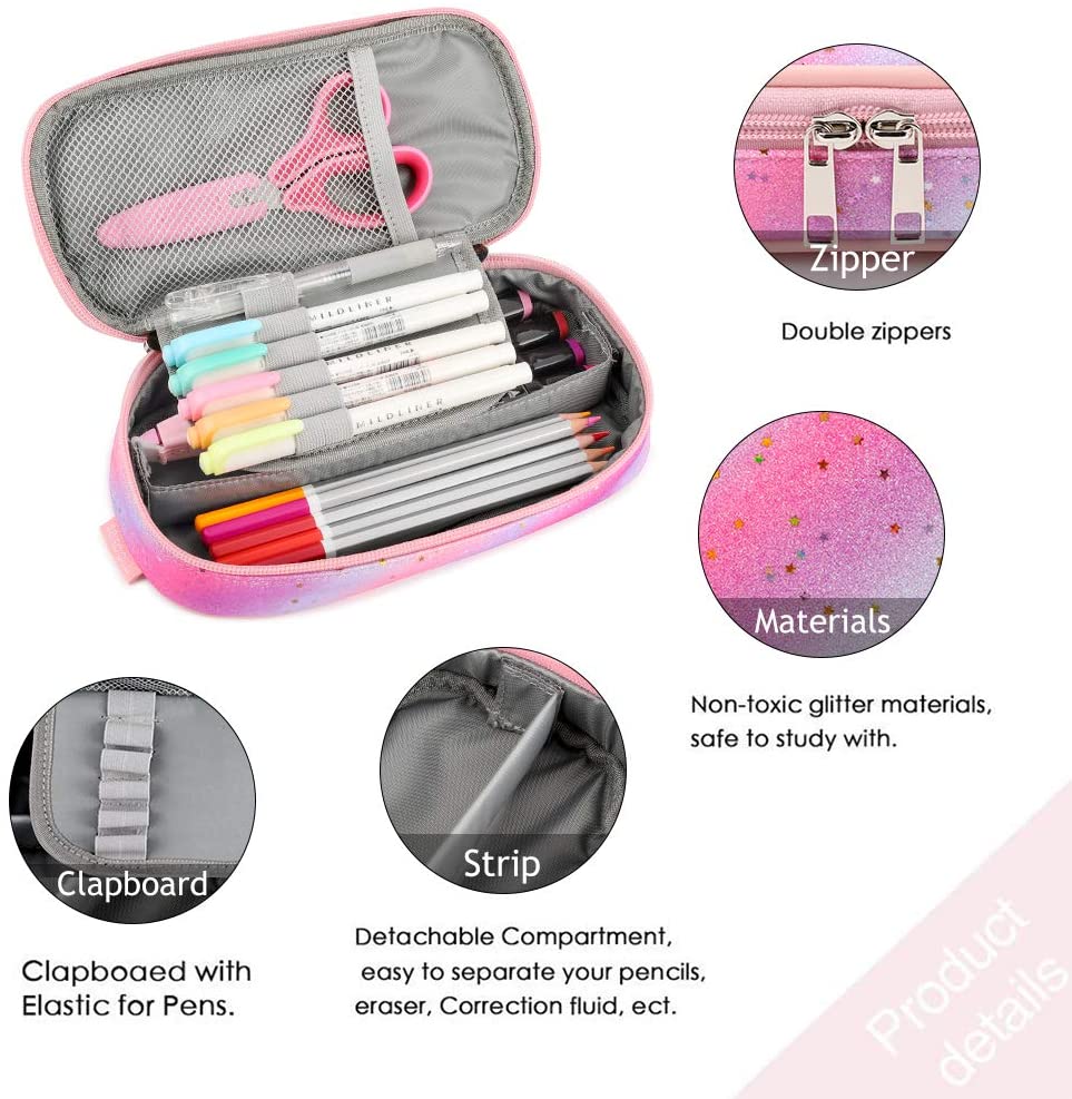 Sparkling Rainbow Pencil Pouch Mibasies