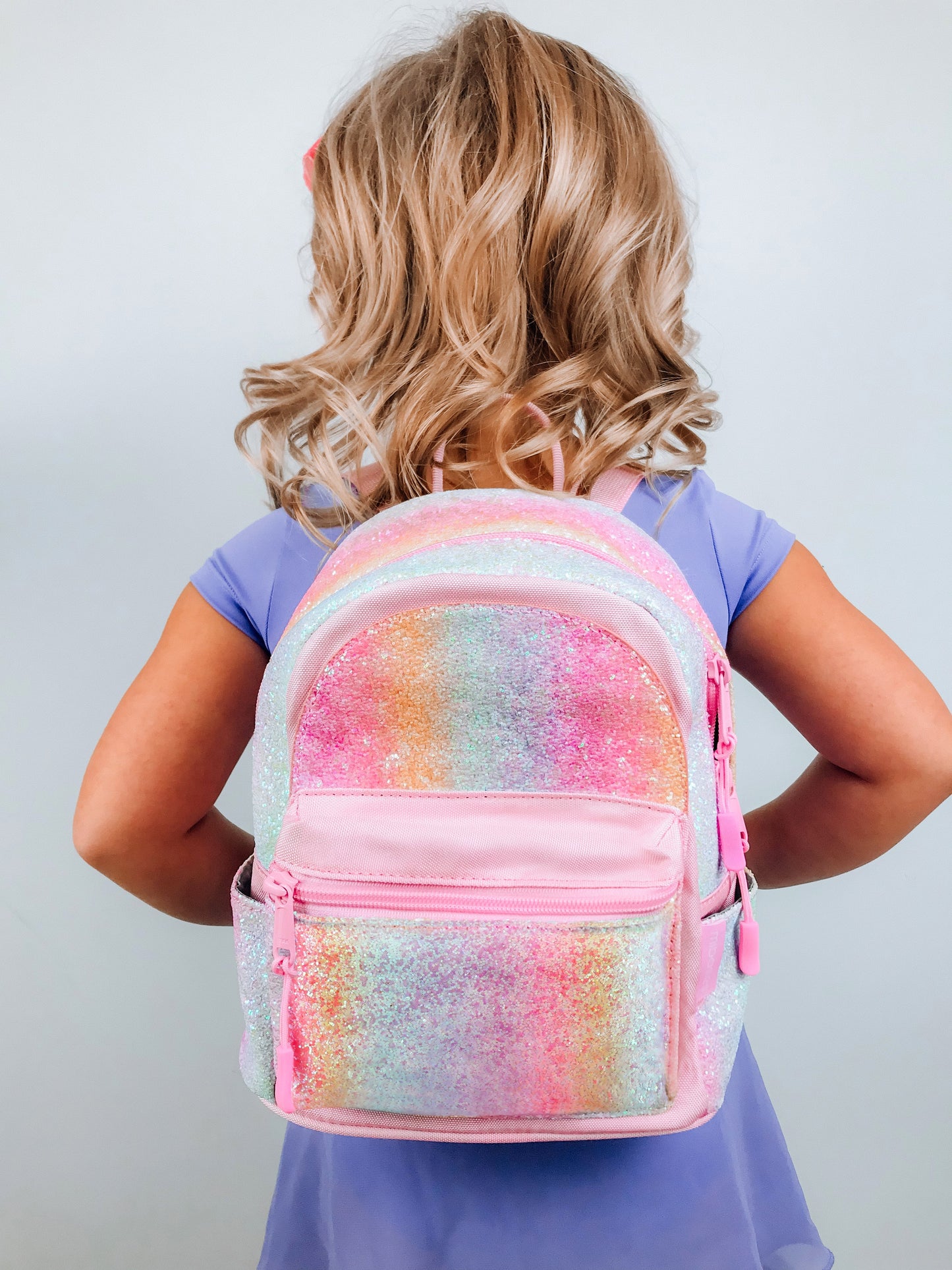 Glitter Rainbow Mini Backpack Backpack Mibasies