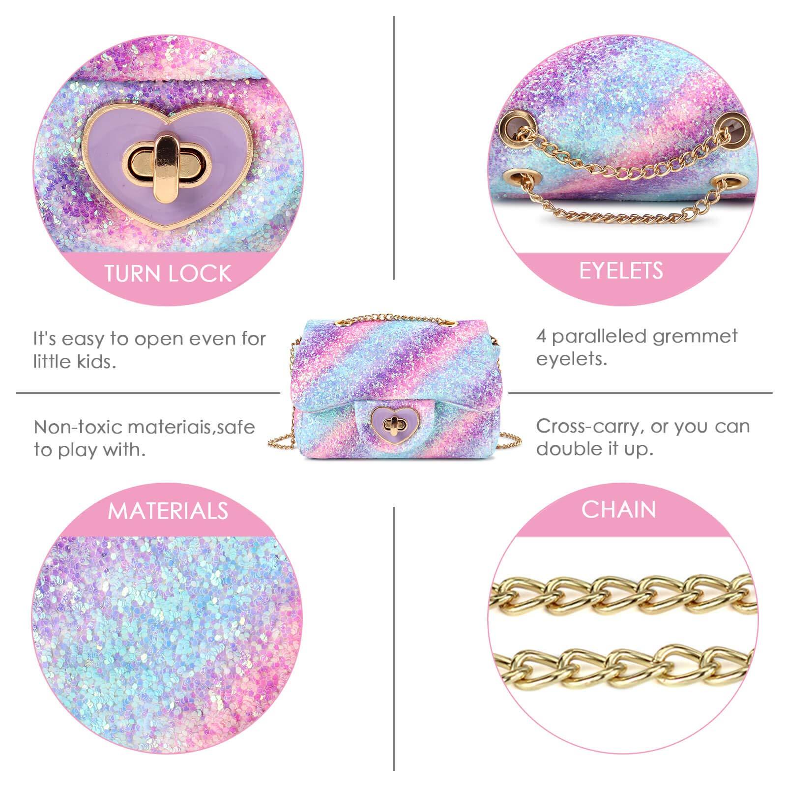 Rita-Glitter Mini Purse Crossbody Bag Mibasies