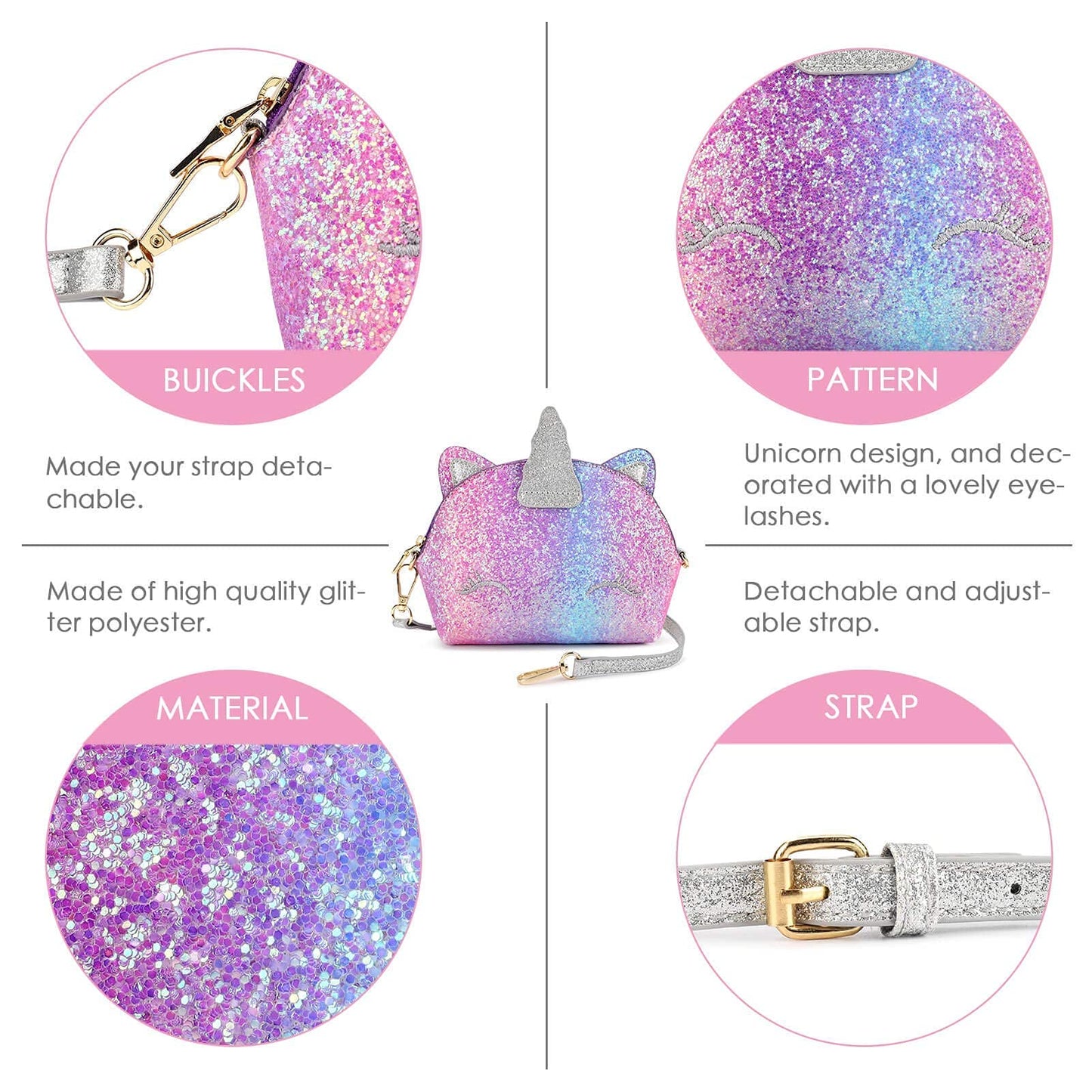 Unicorn Glitter Purse PURSE Mibasies