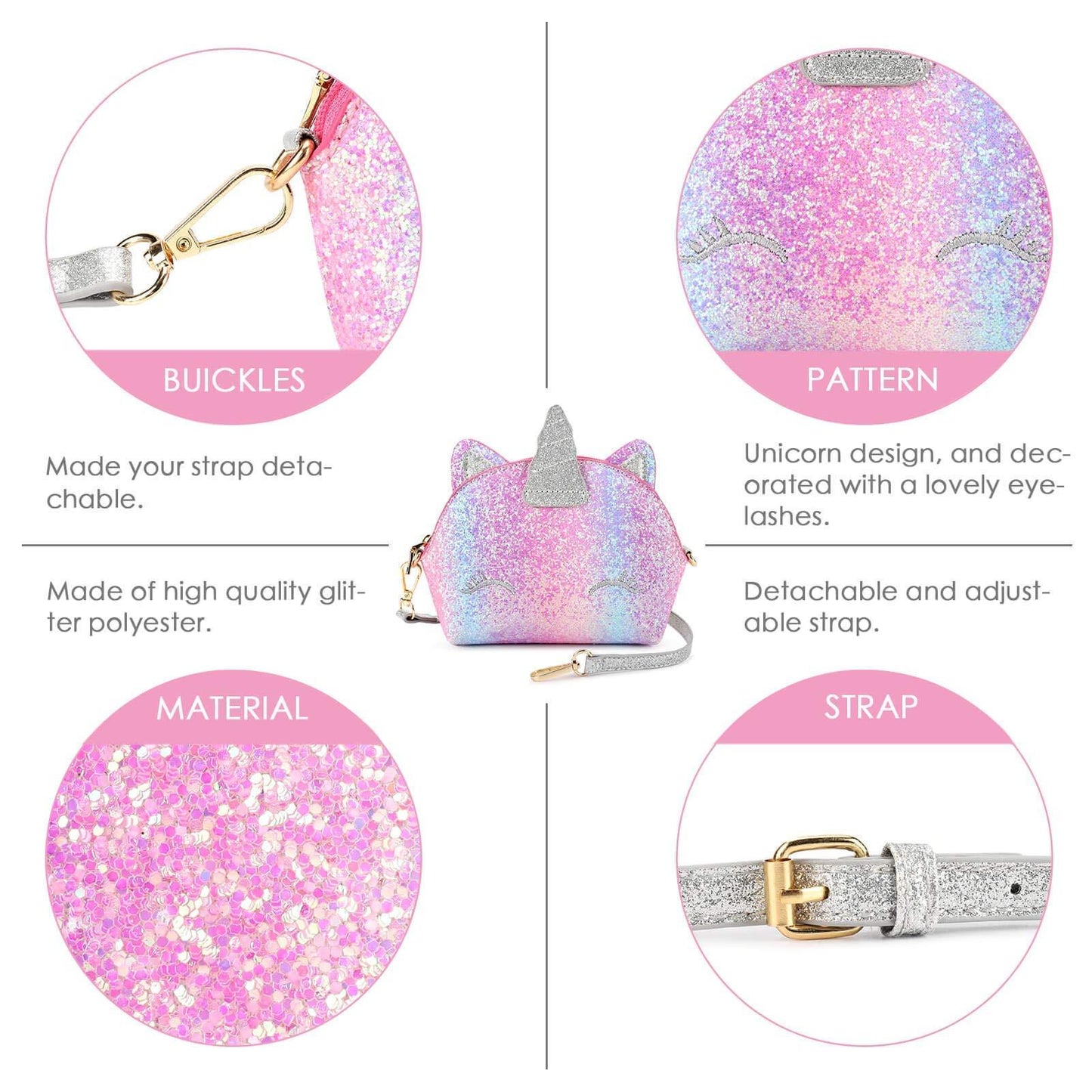Unicorn Glitter Purse PURSE Mibasies