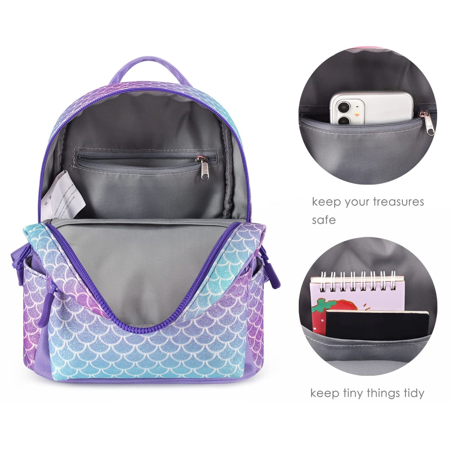 Glitter Rainbow Mini Backpack Backpack Mibasies