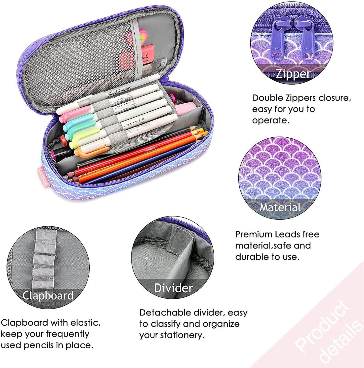 Mermaid Pencil Pouch Mibasies