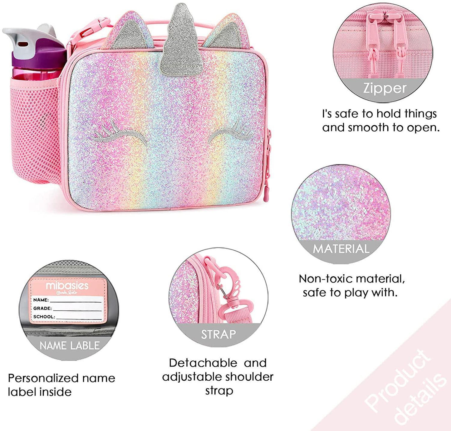 Unicorn Mix Rainbow lunchbox Mibasies