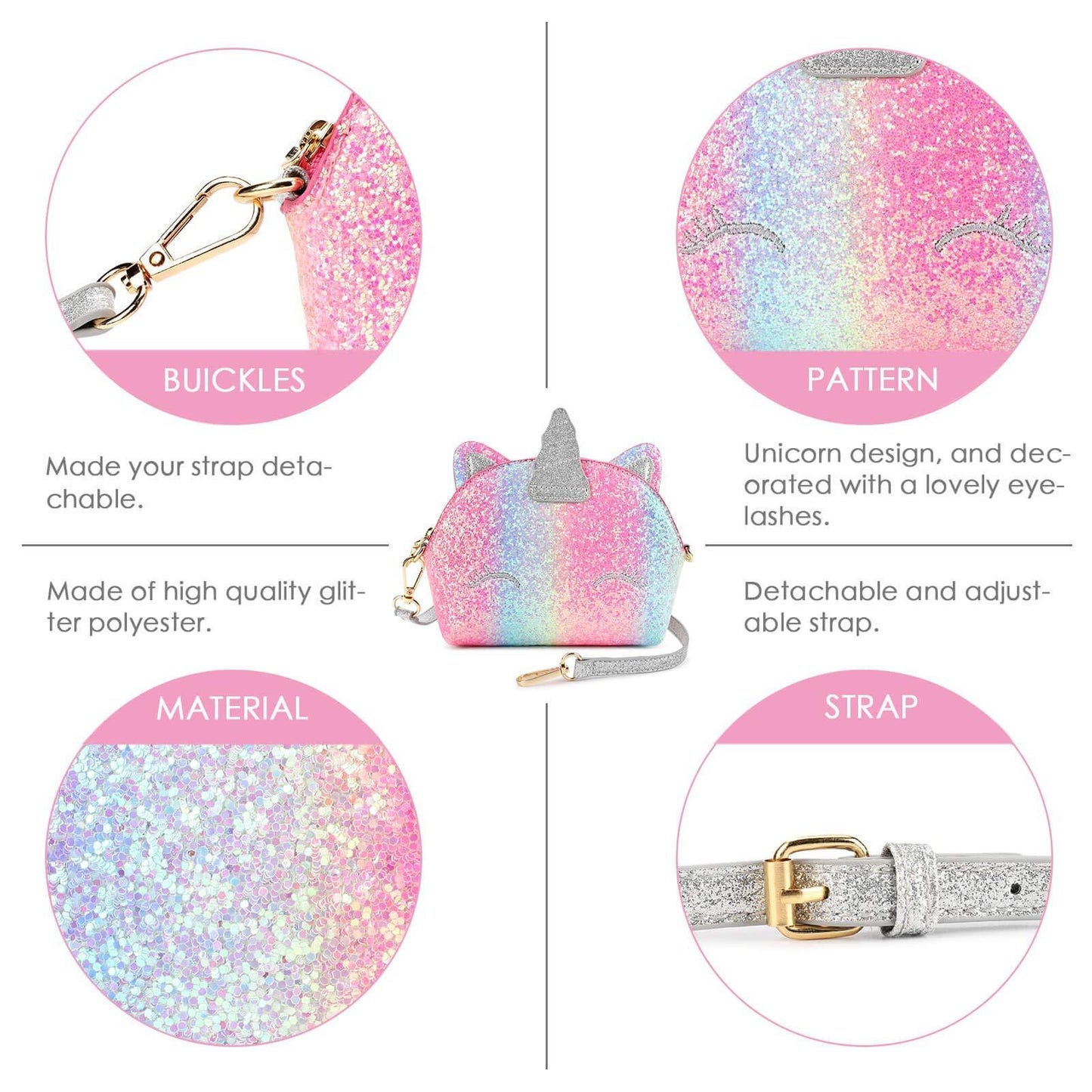 Unicorn Glitter Purse PURSE Mibasies