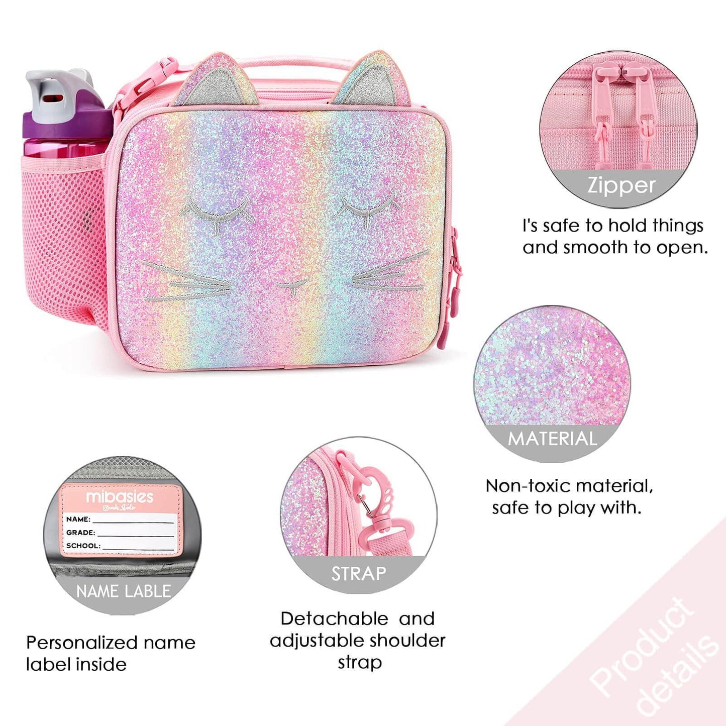 Unicorn Mix Rainbow lunchbox Mibasies