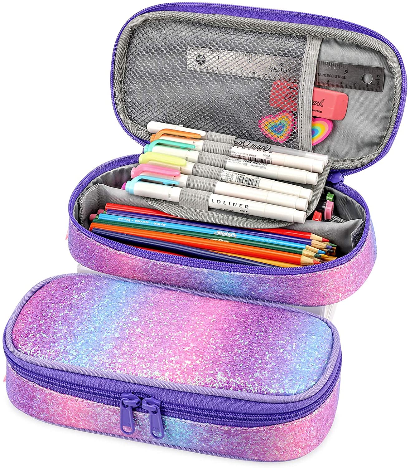 Sparkling Rainbow Pencil Pouch Mibasies