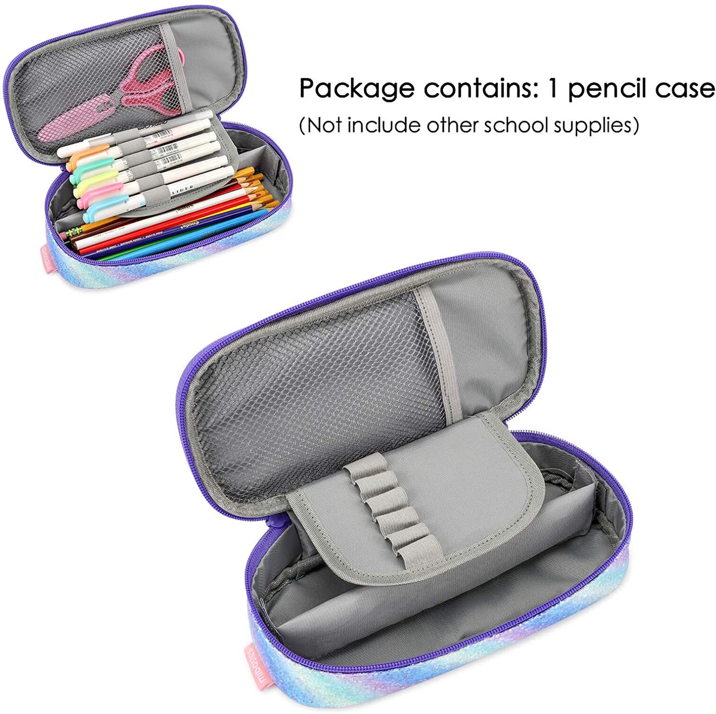 Sparkling Rainbow Pencil Pouch Mibasies