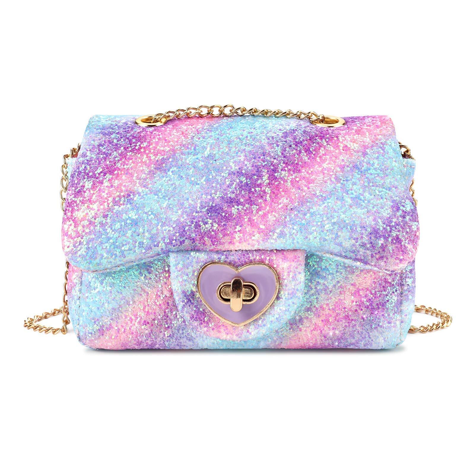 Rita-Glitter Mini Purse Crossbody Bag Mibasies fl purple