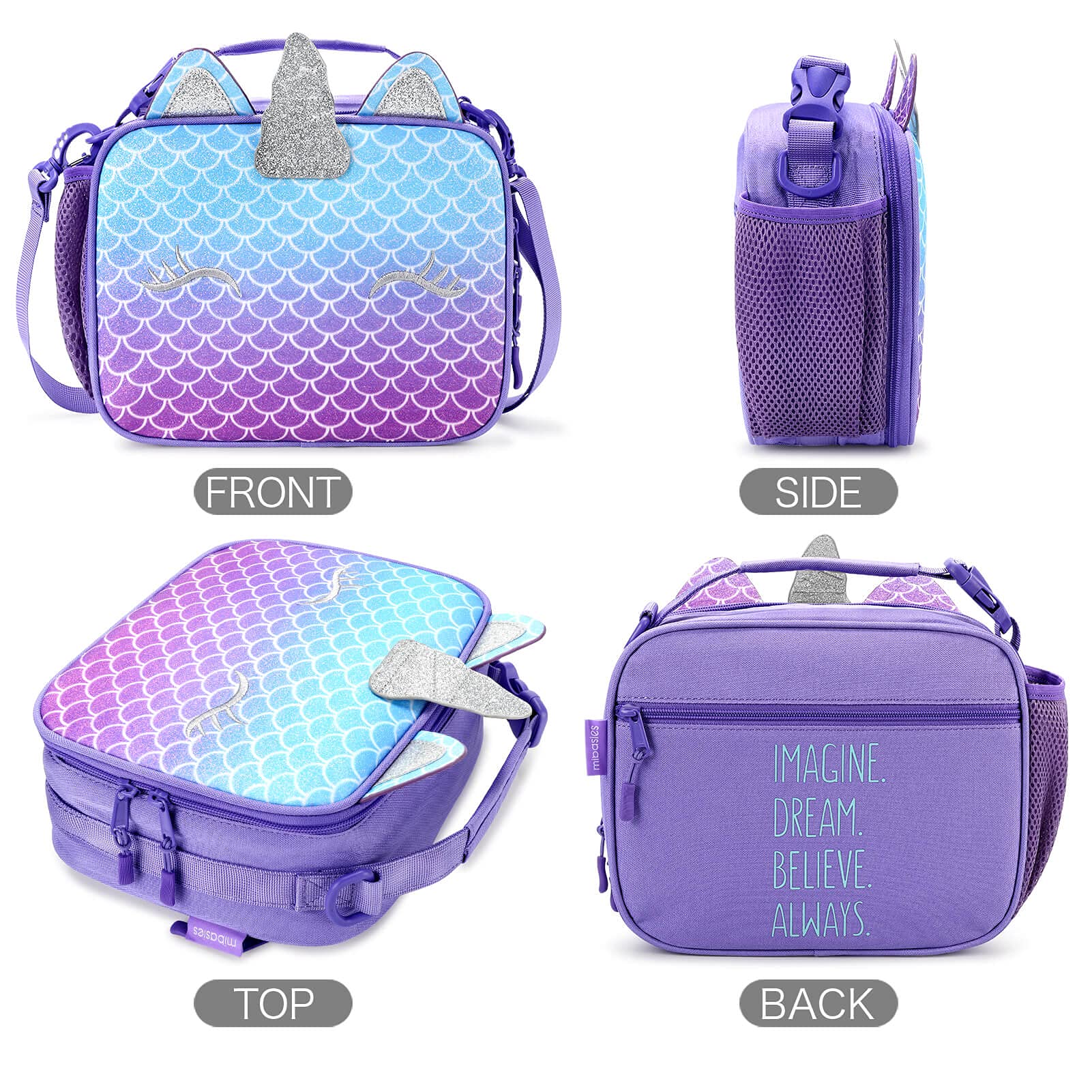 Unicorn Mix Rainbow lunchbox Mibasies