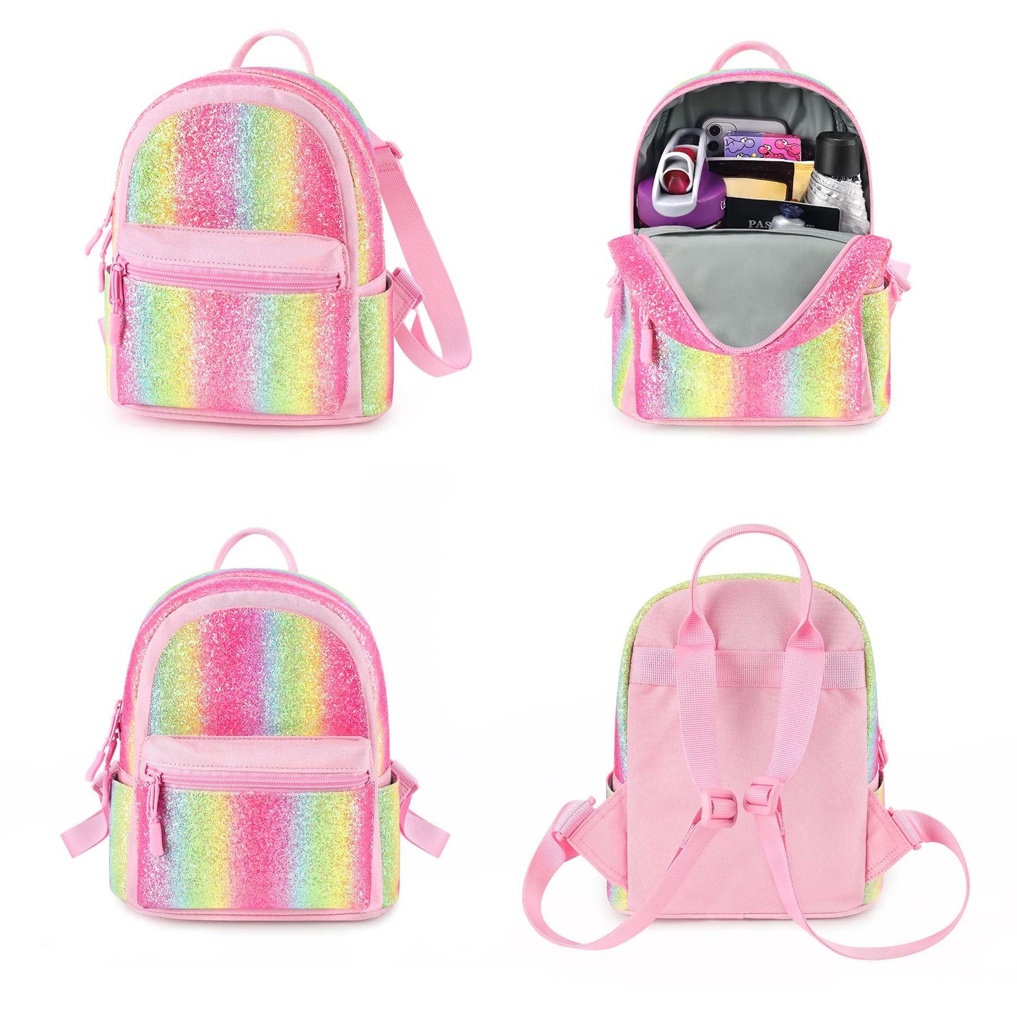 Glitter Rainbow Mini Backpack Backpack Mibasies