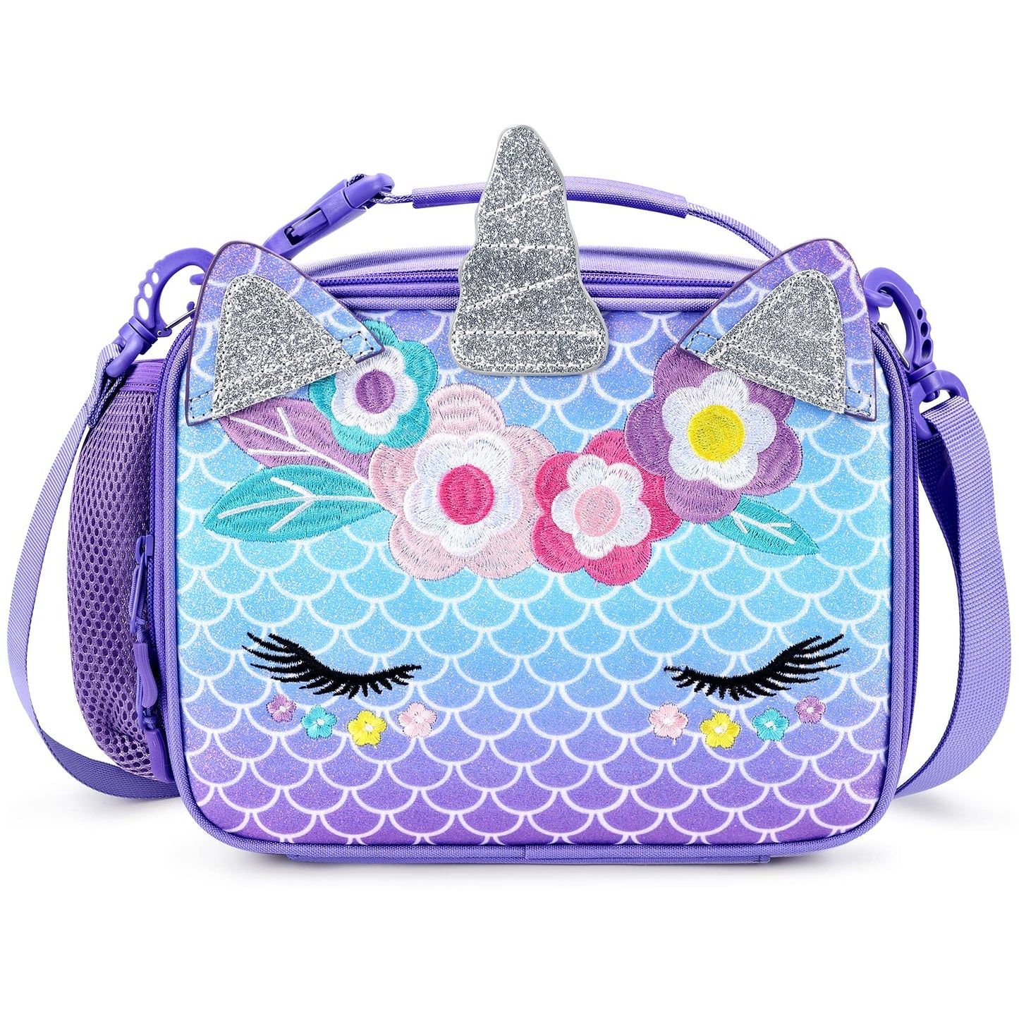 Lucy-Unicorn Lunch bag lunchbox mibasies Mermaid Blue Purple