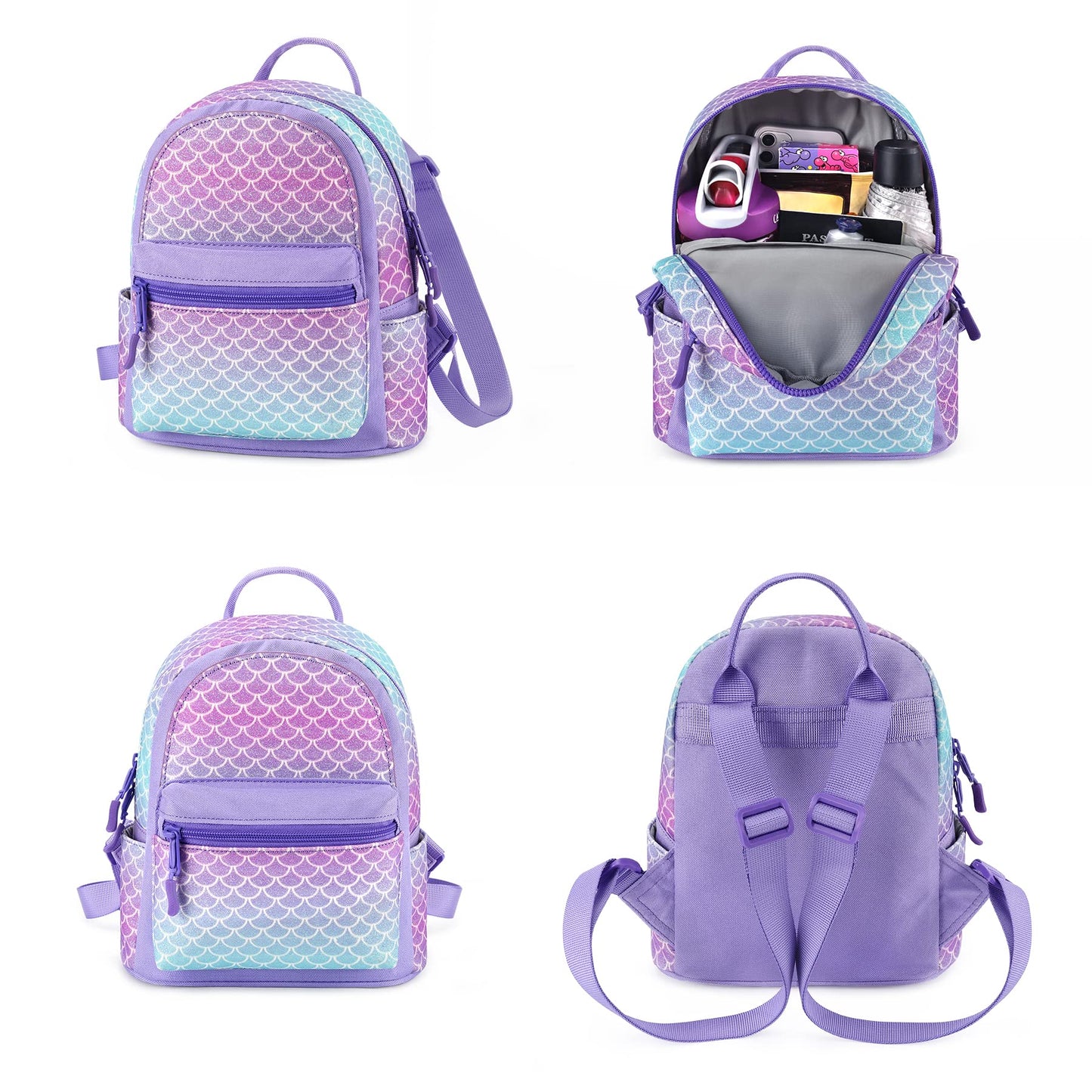 Glitter Rainbow Mini Backpack Backpack Mibasies