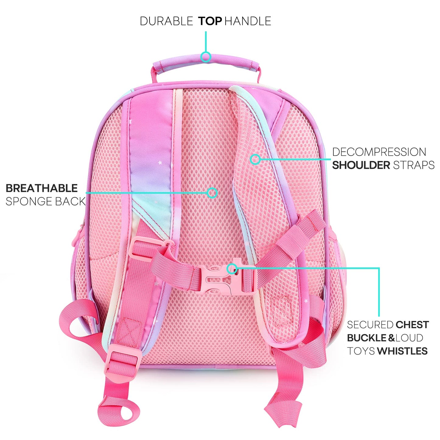 Colorful Unicorn schoolbag Mibasies