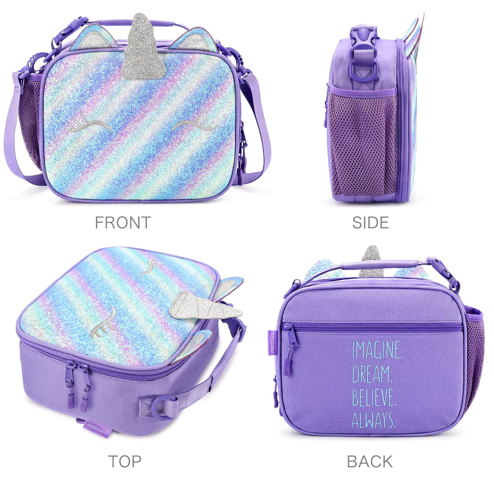 Unicorn Mix Rainbow lunchbox Mibasies